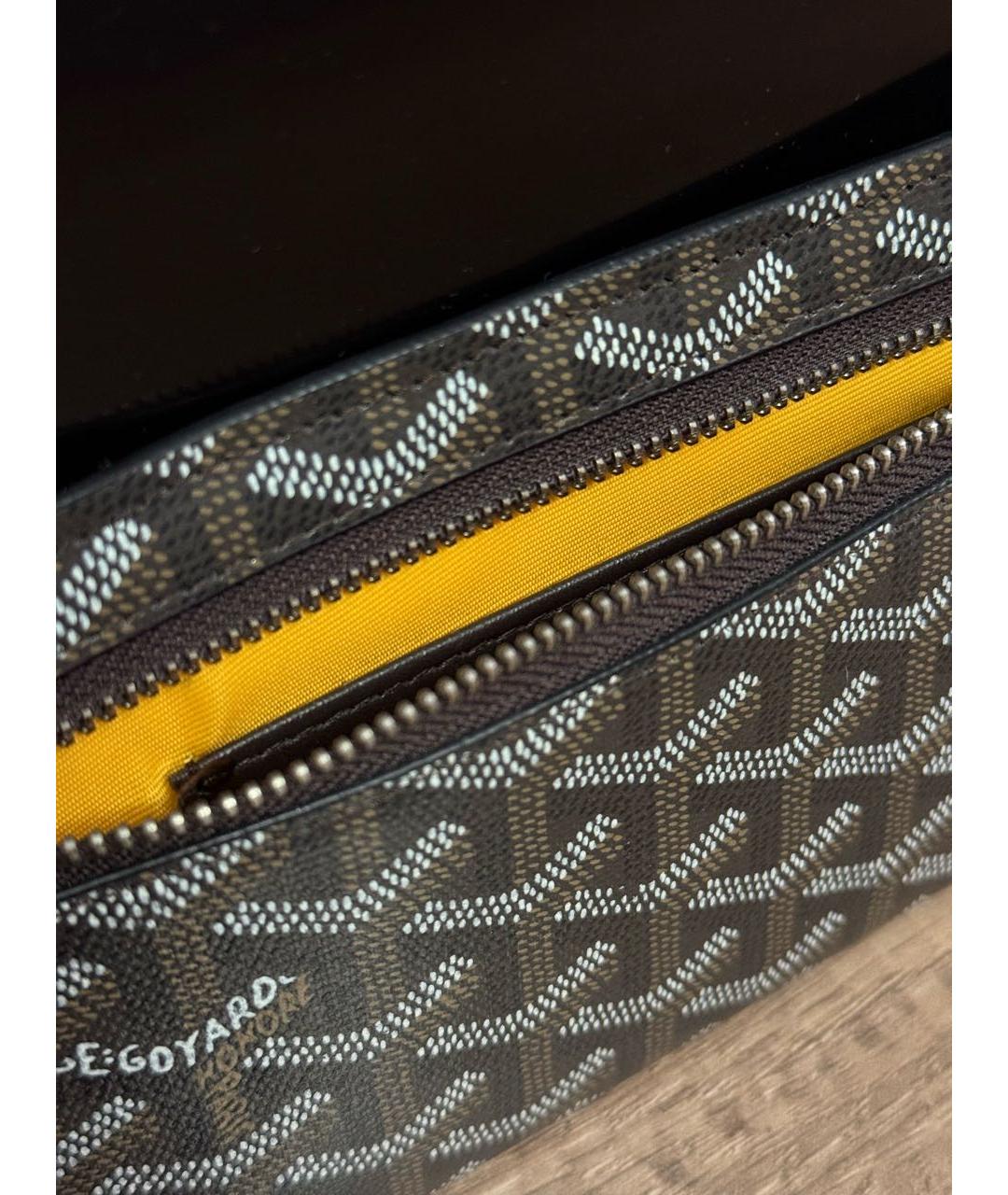 GOYARD Коричневый кожаный кошелек, фото 7