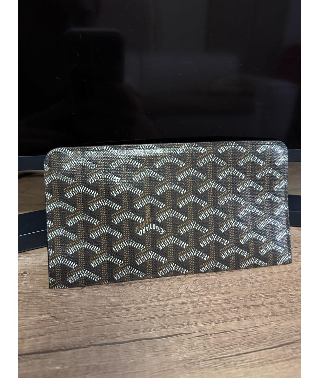 GOYARD Коричневый кожаный кошелек, фото 2