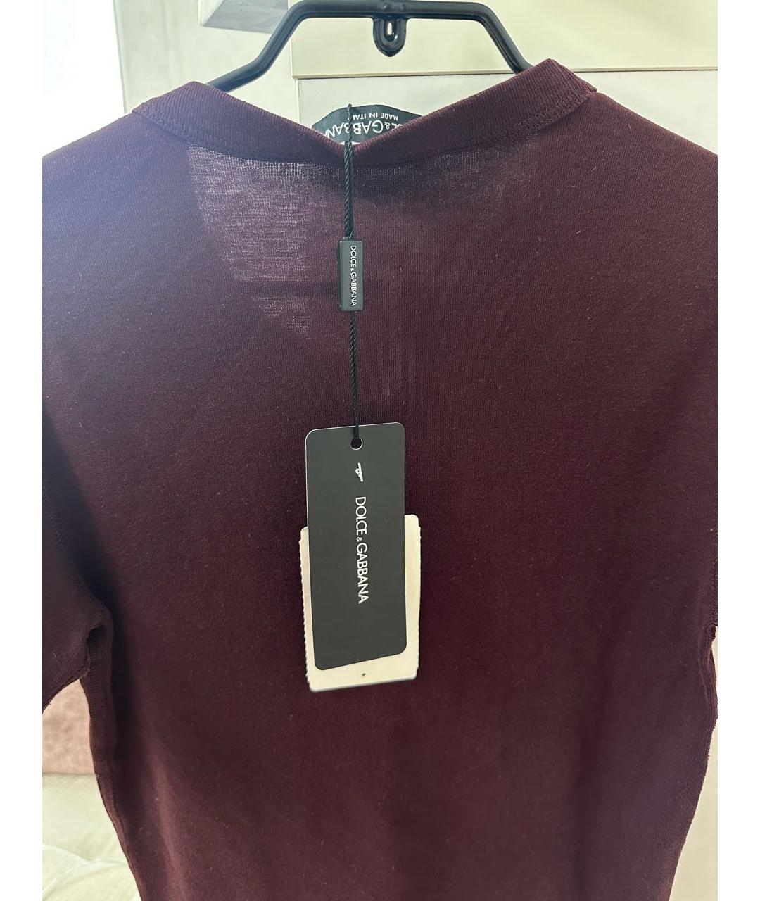 DOLCE&GABBANA Фиолетовая хлопковая футболка, фото 3