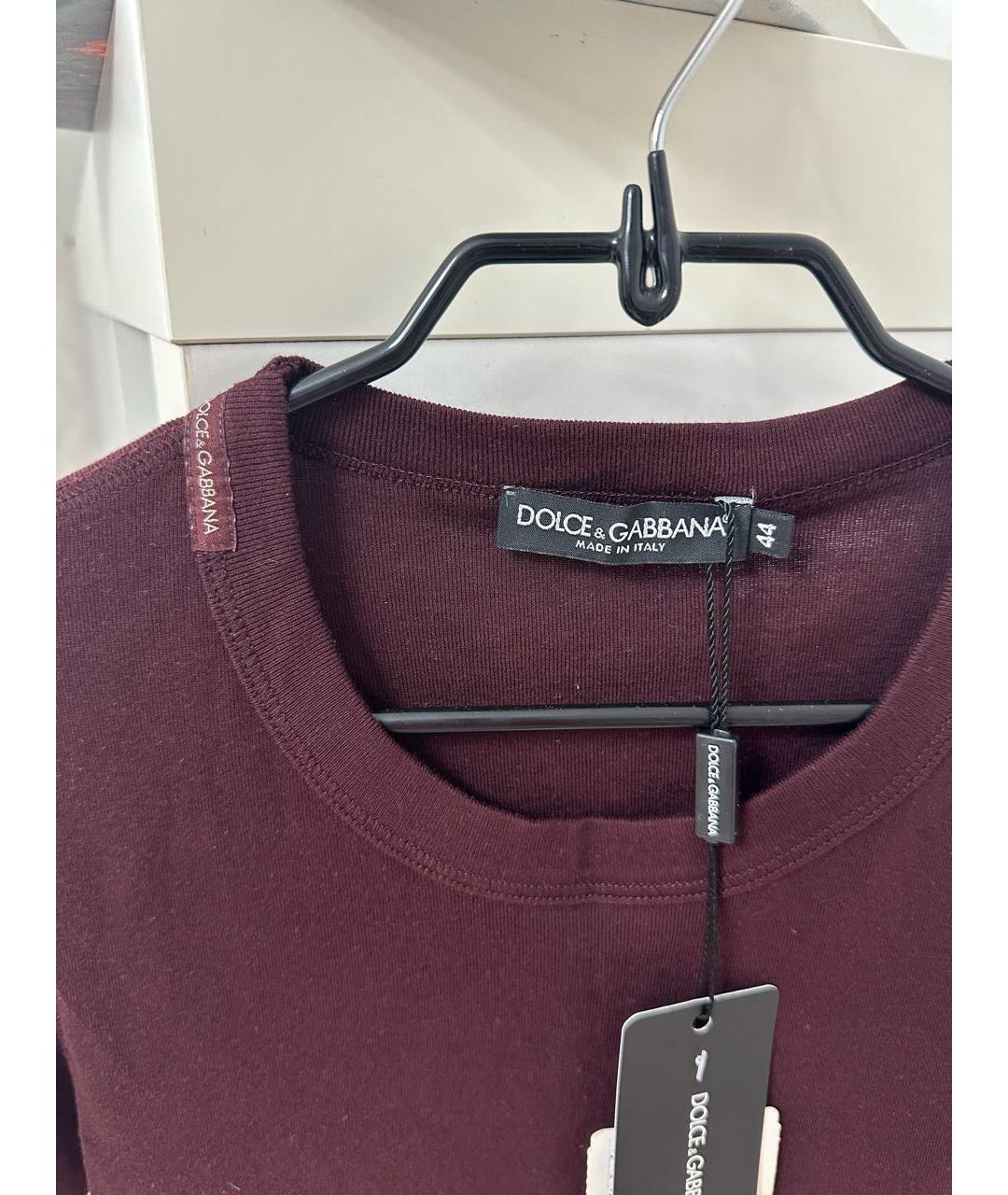 DOLCE&GABBANA Фиолетовая хлопковая футболка, фото 5
