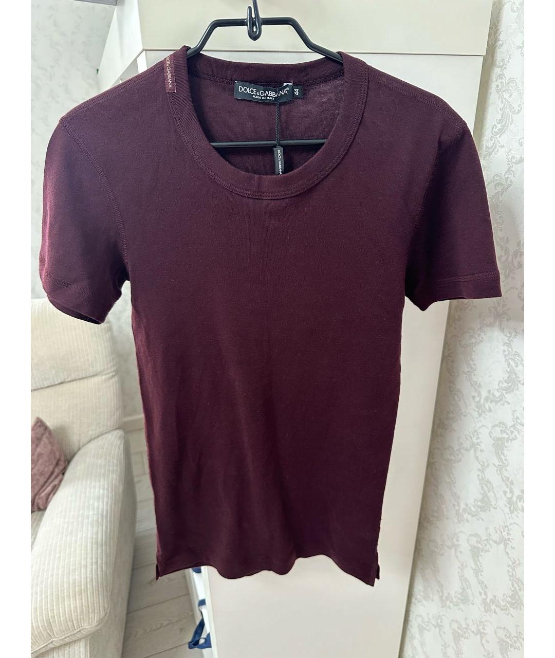DOLCE&GABBANA Фиолетовая хлопковая футболка, фото 8