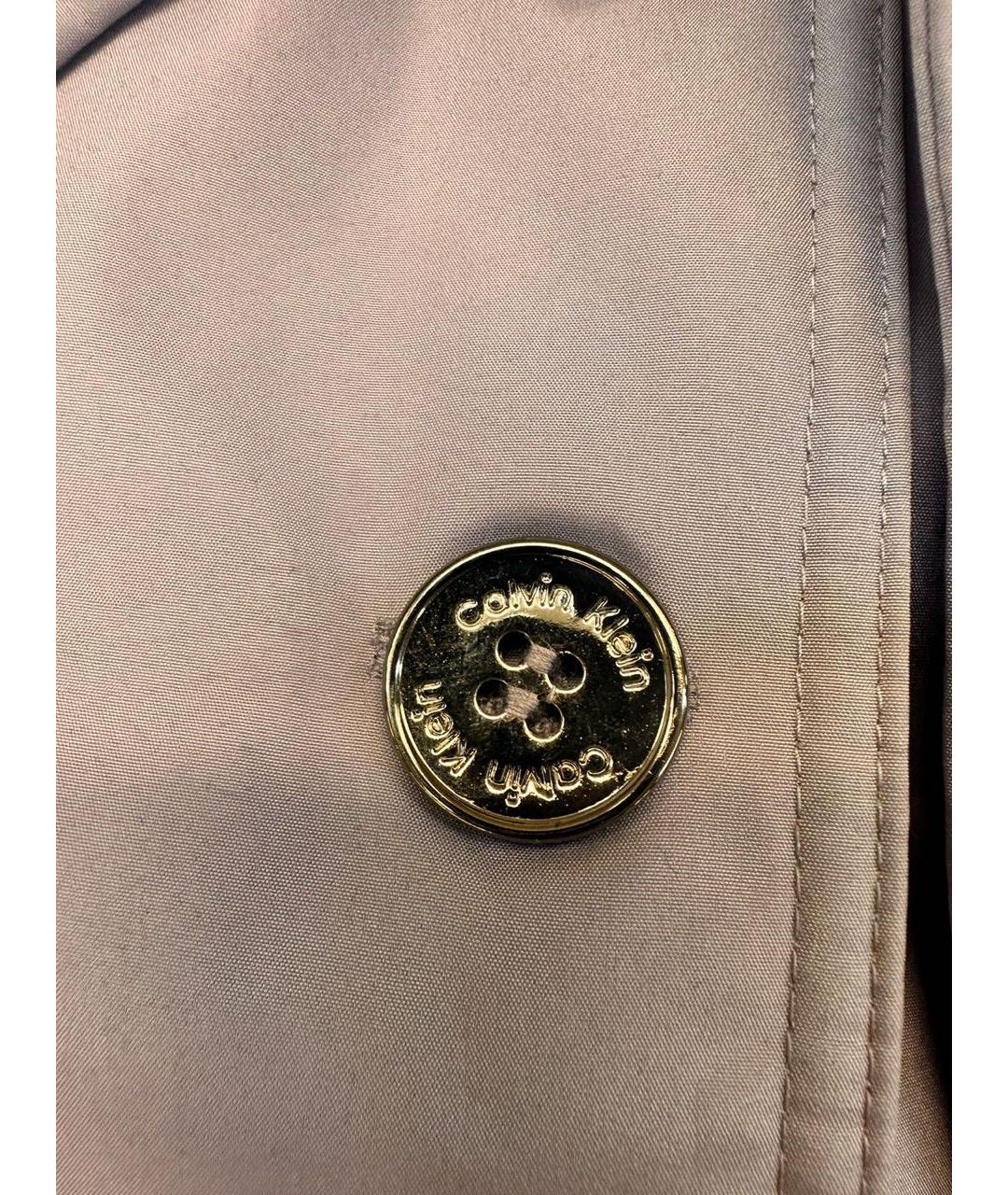 CALVIN KLEIN Фиолетовый полиэстеровый тренч/плащ, фото 8