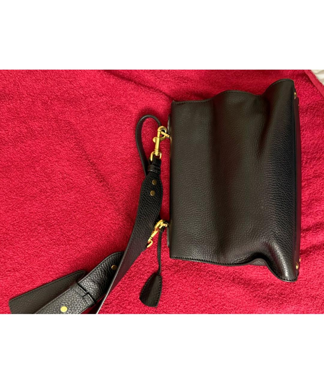 CHRISTIAN DIOR Черная кожаная сумка через плечо, фото 6