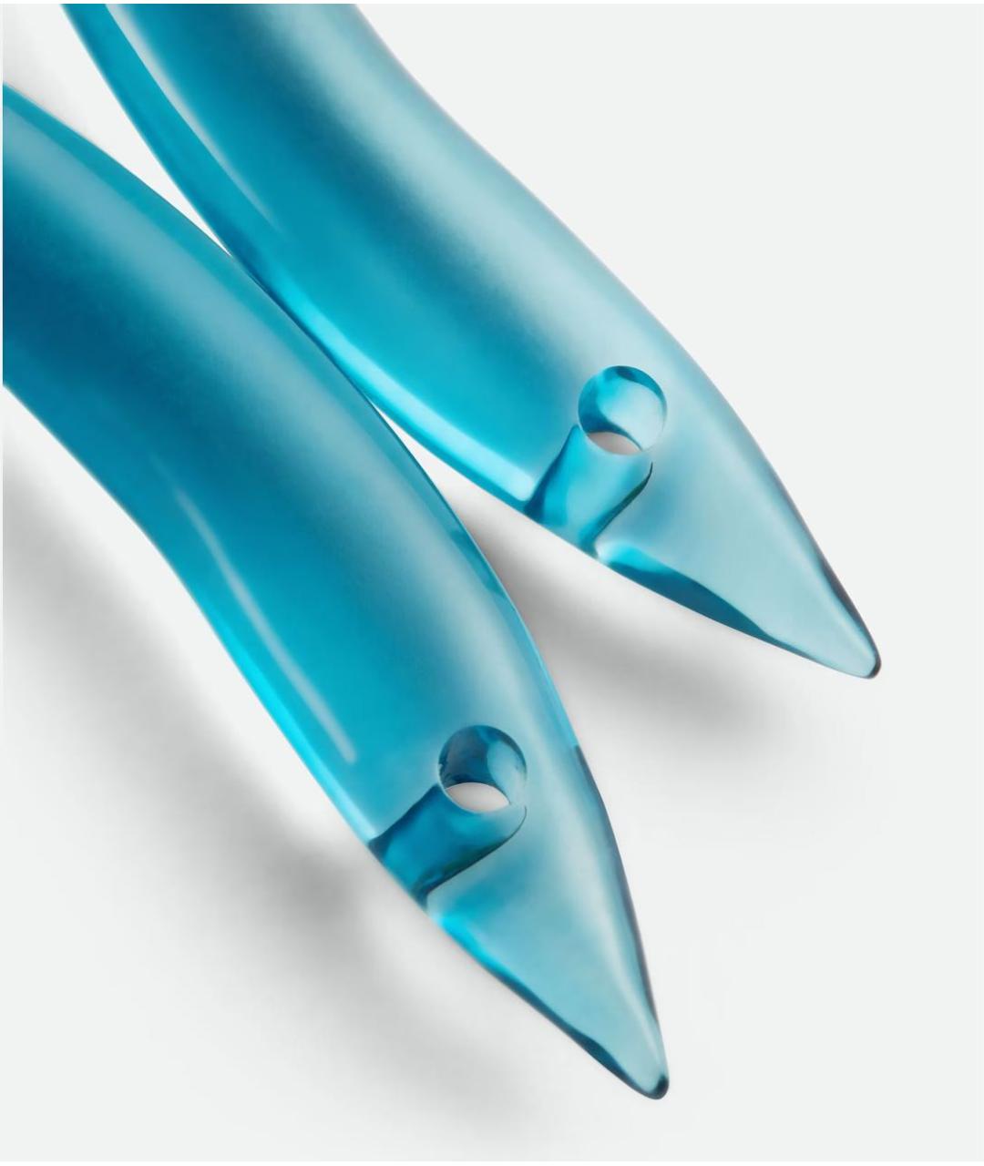 BOTTEGA VENETA Голубые серебряные серьги, фото 3