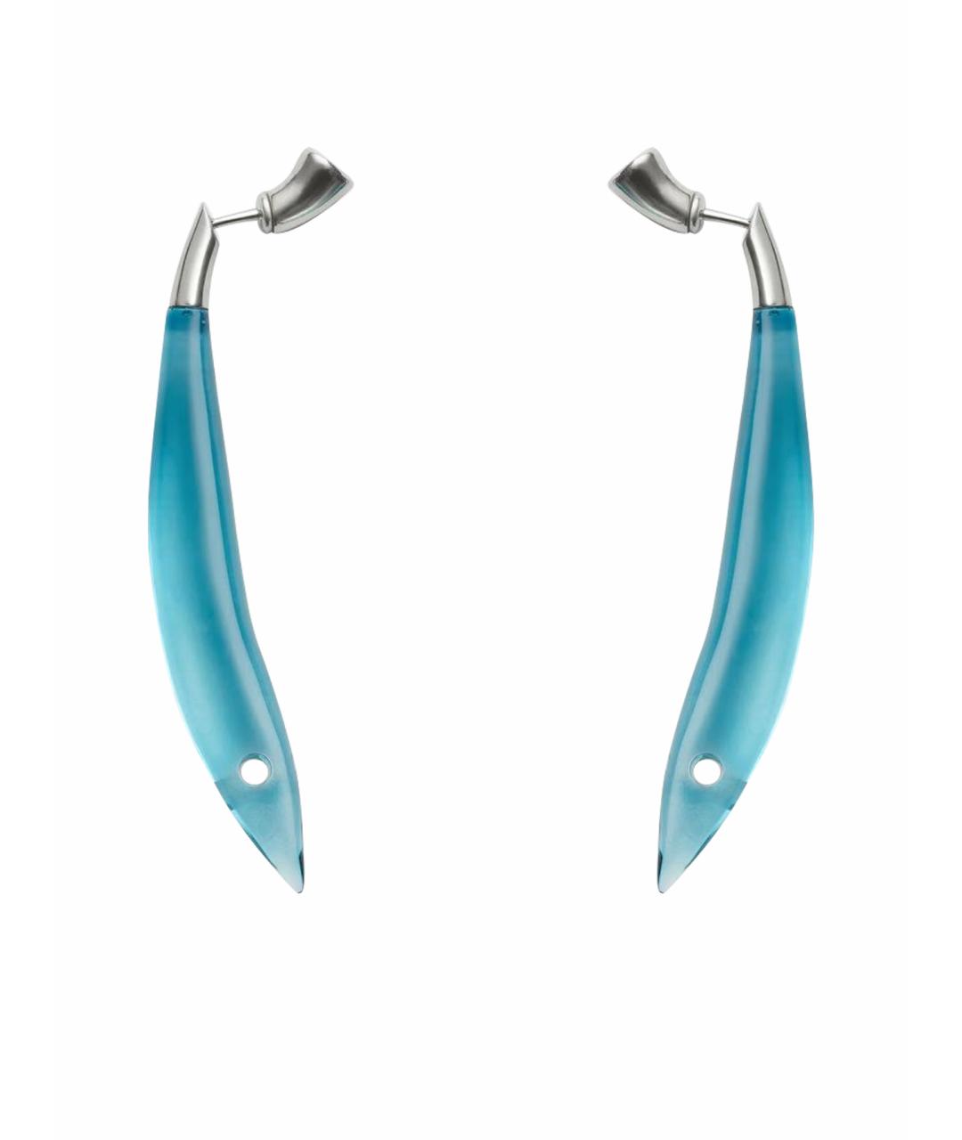 BOTTEGA VENETA Голубые серебряные серьги, фото 1