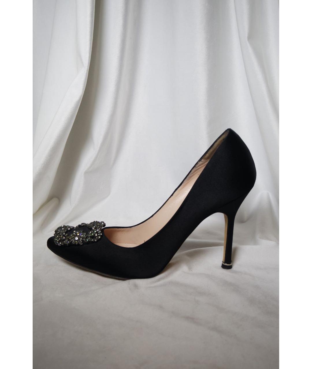 MANOLO BLAHNIK Черные кожаные туфли, фото 9