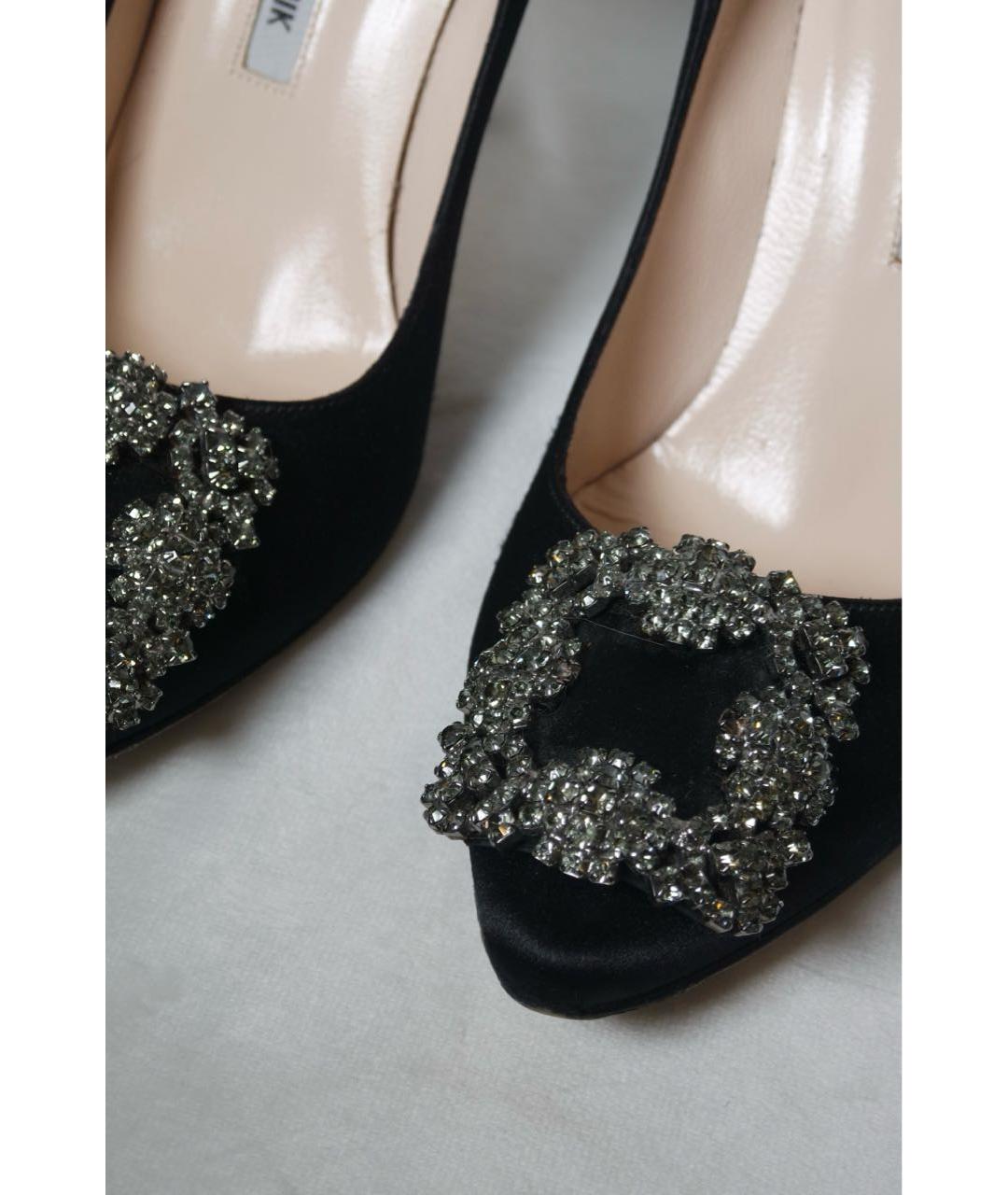 MANOLO BLAHNIK Черные кожаные туфли, фото 3