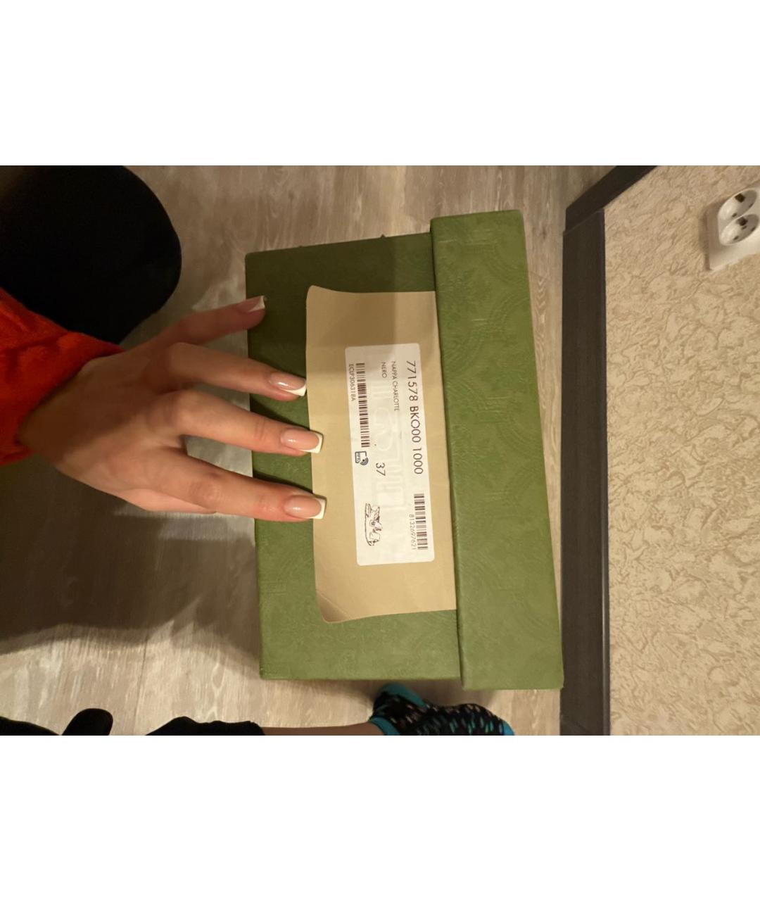 GUCCI Черные кожаные сандалии, фото 8