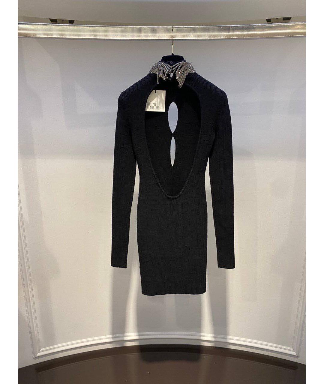 GIUSEPPE DI MORABITO Черное шерстяное вечернее платье, фото 2