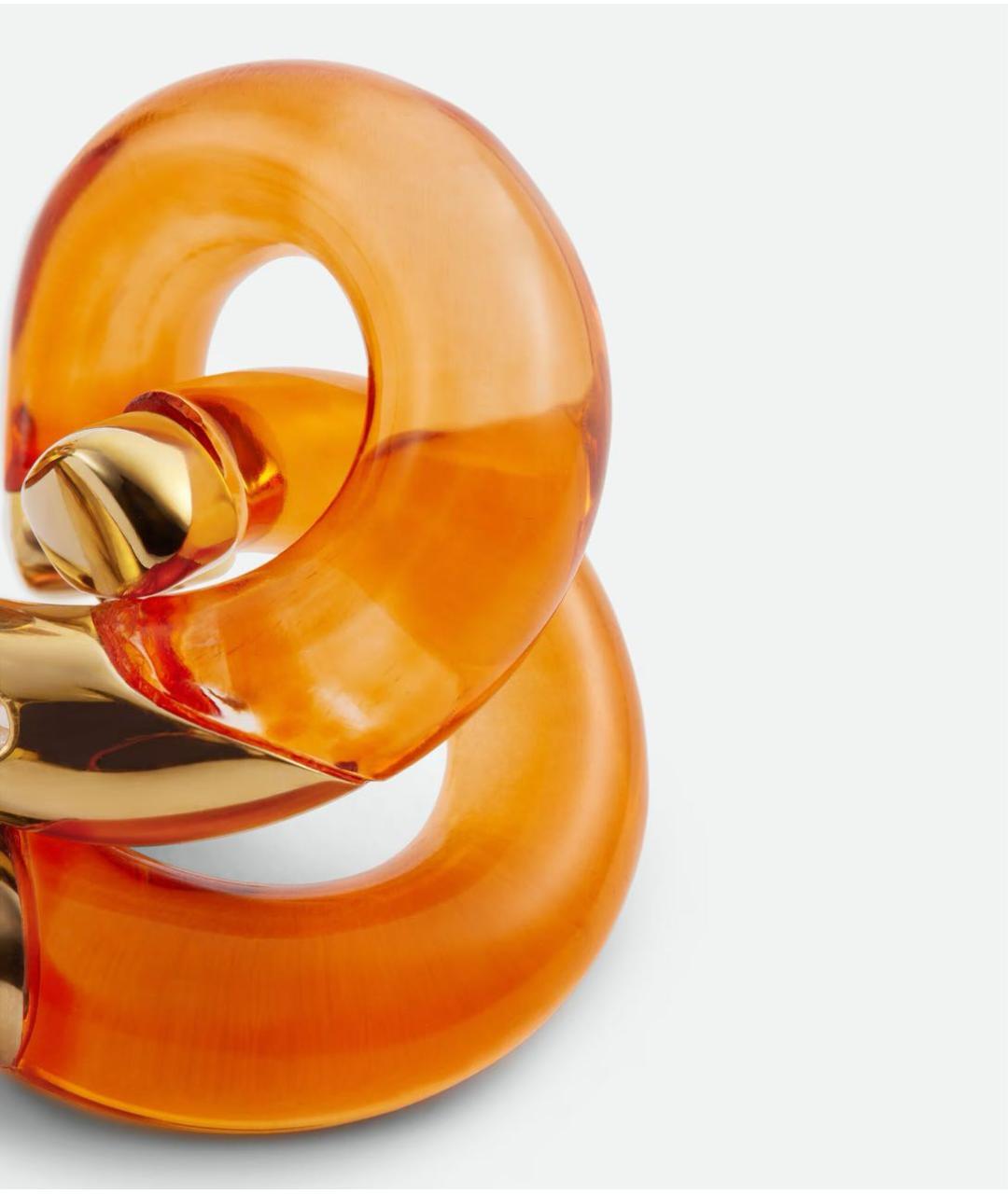 BOTTEGA VENETA Оранжевое серебряные серьги, фото 4