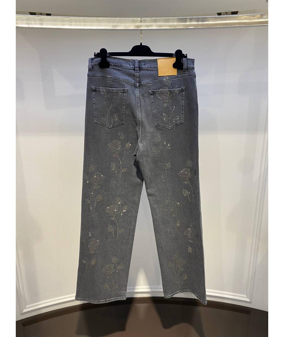 GIUSEPPE DI MORABITO Серые хлопко-полиэстеровые прямые джинсы, фото 2