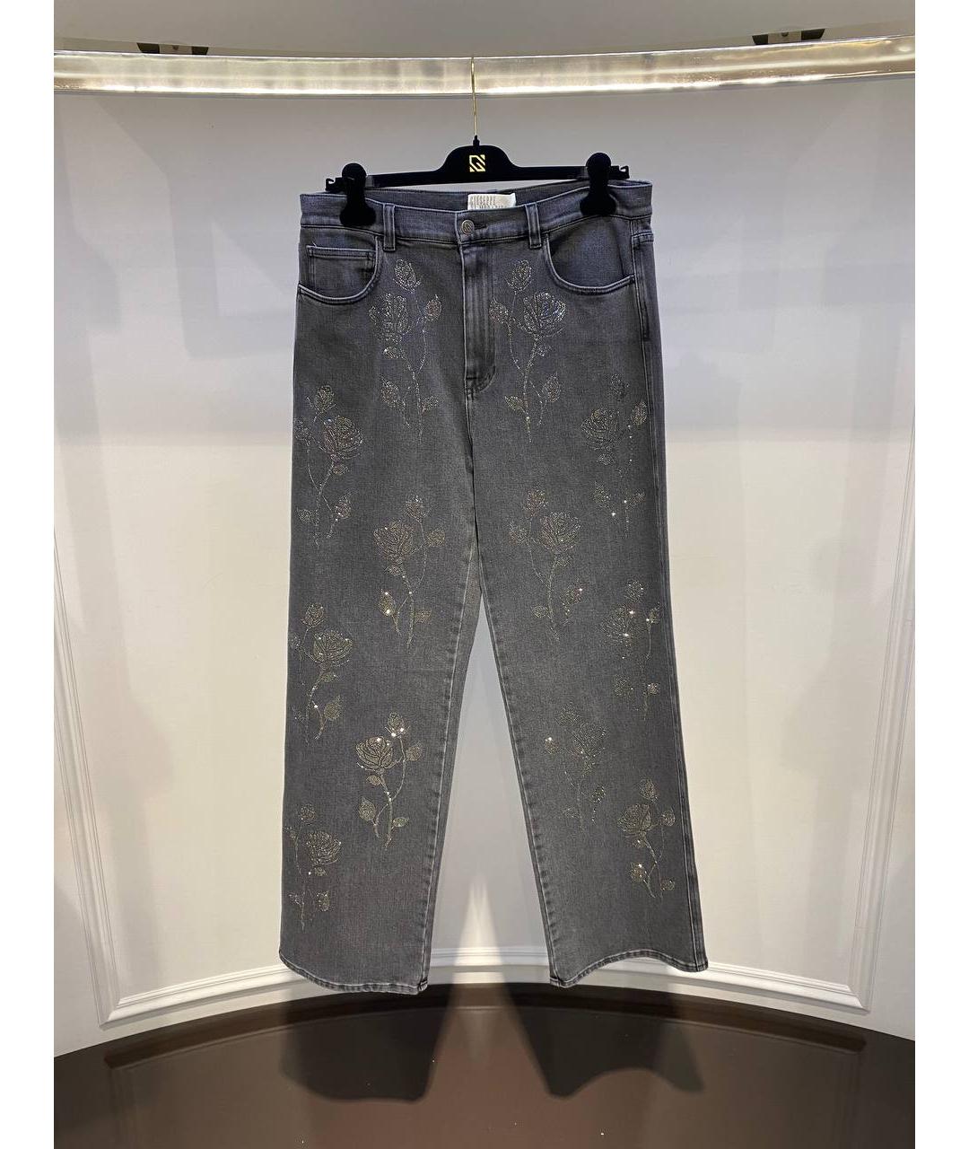 GIUSEPPE DI MORABITO Серые хлопко-полиэстеровые прямые джинсы, фото 3