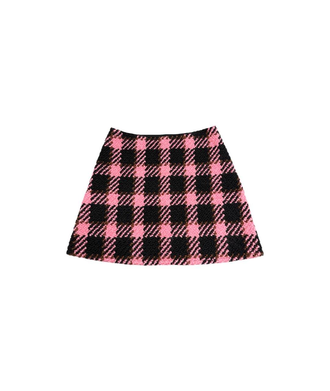MARNI Розовая шерстяная юбка мини, фото 8