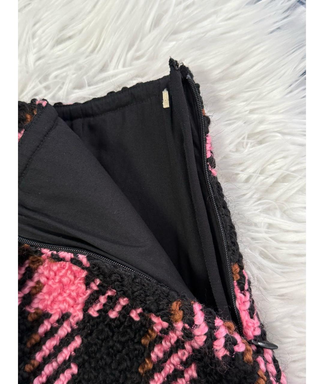 MARNI Розовая шерстяная юбка мини, фото 4