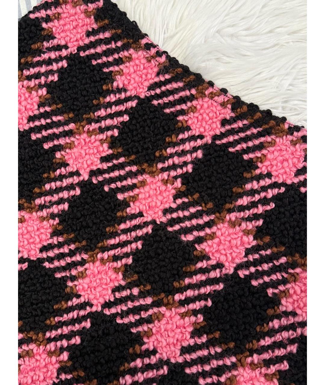 MARNI Розовая шерстяная юбка мини, фото 2