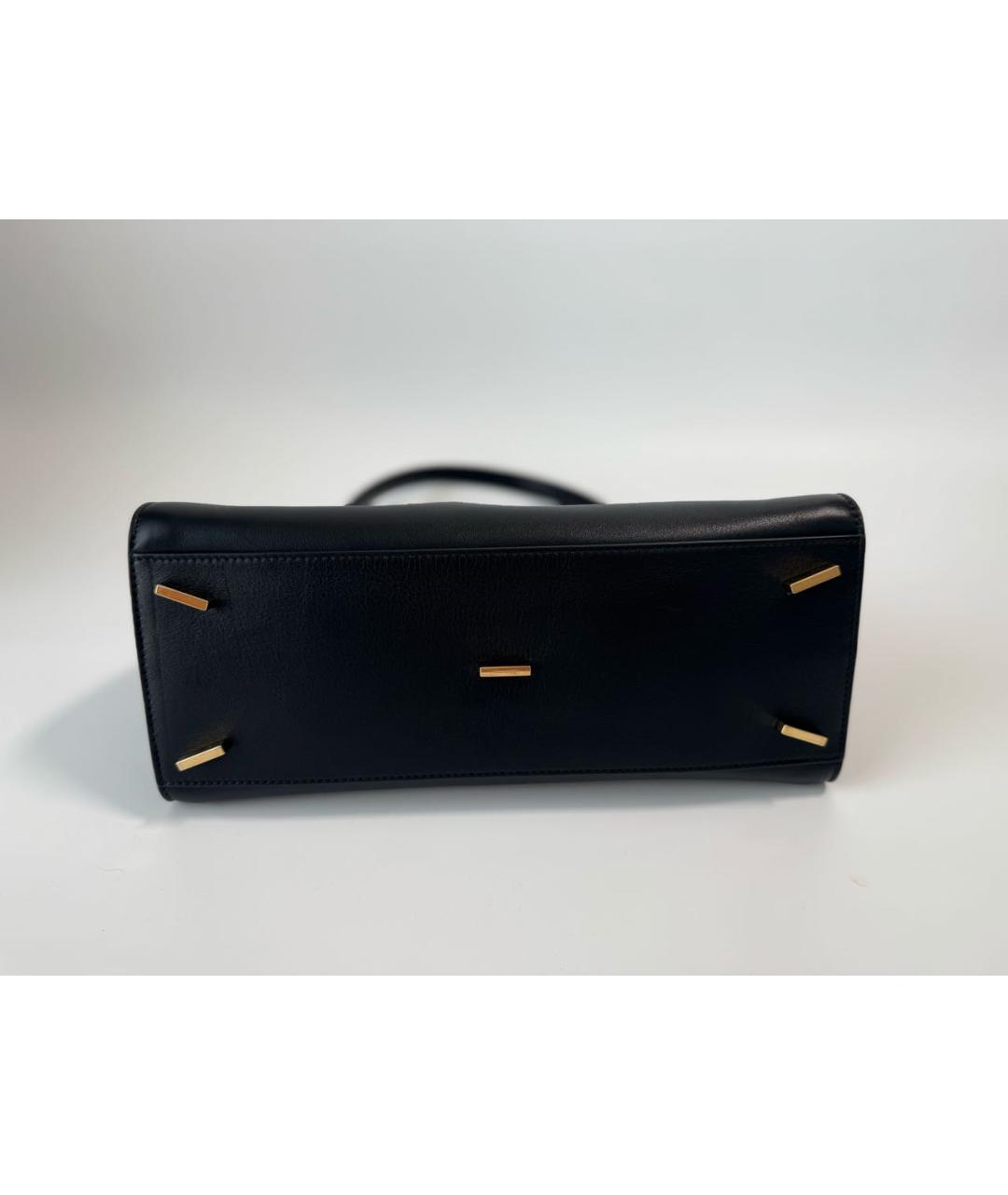 FERRAGAMO Черная кожаная сумка с короткими ручками, фото 5