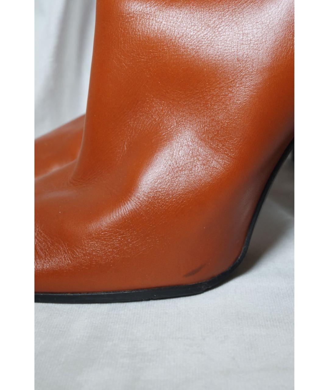 BALENCIAGA Коричневые кожаные сапоги, фото 5