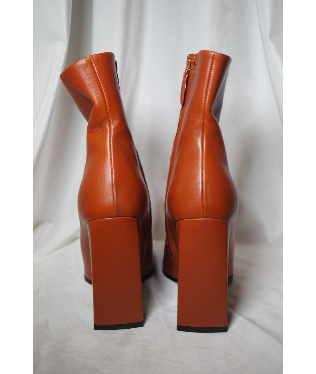 BALENCIAGA Коричневые кожаные сапоги, фото 6