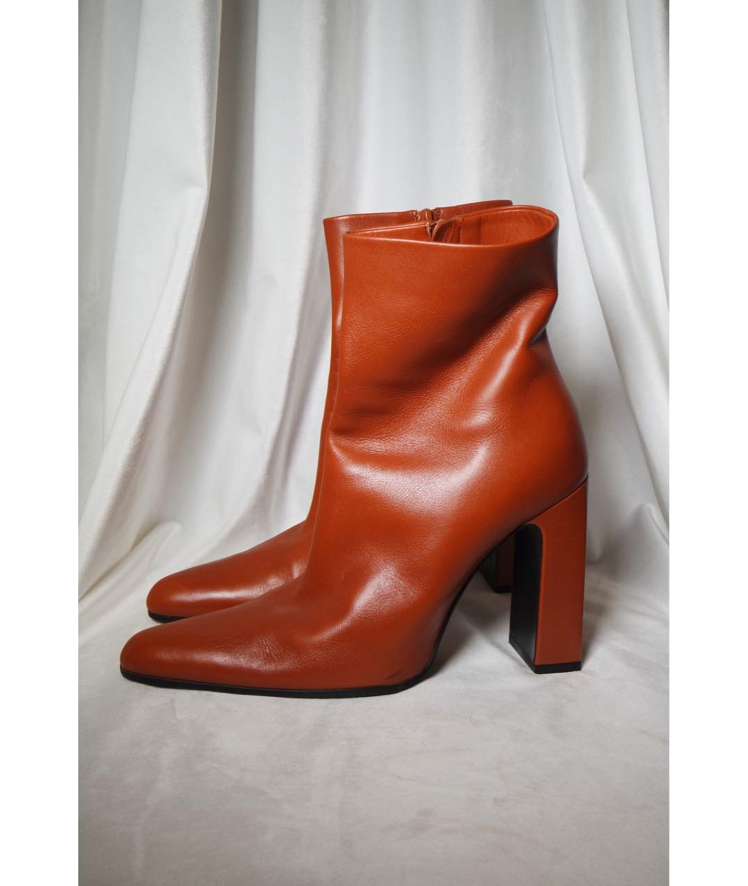 BALENCIAGA Коричневые кожаные сапоги, фото 4