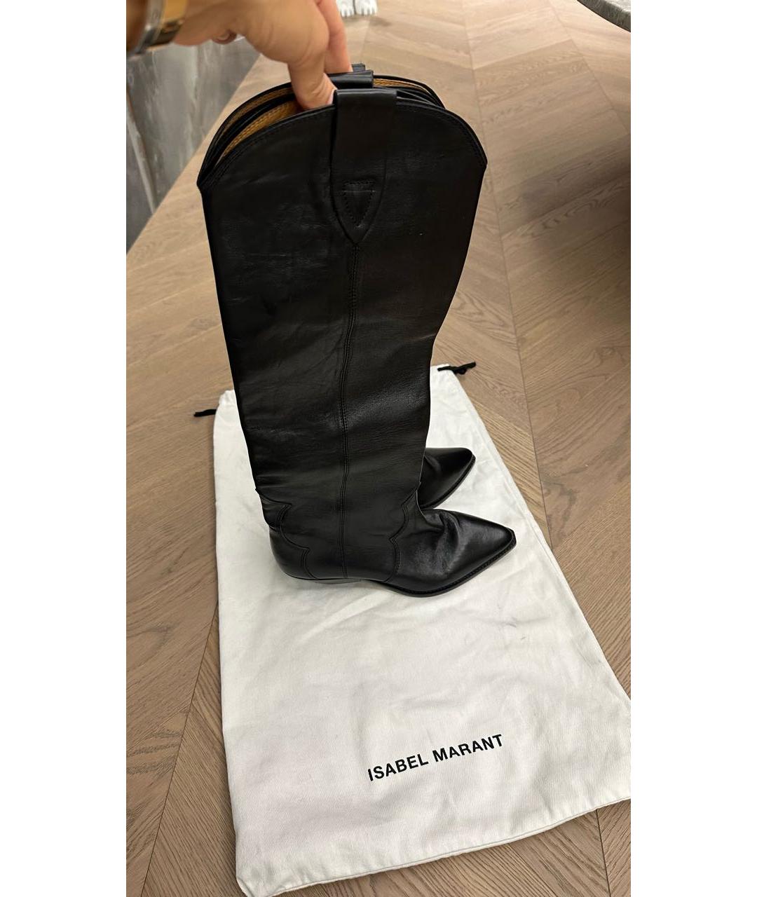 ISABEL MARANT Черные кожаные сапоги, фото 6