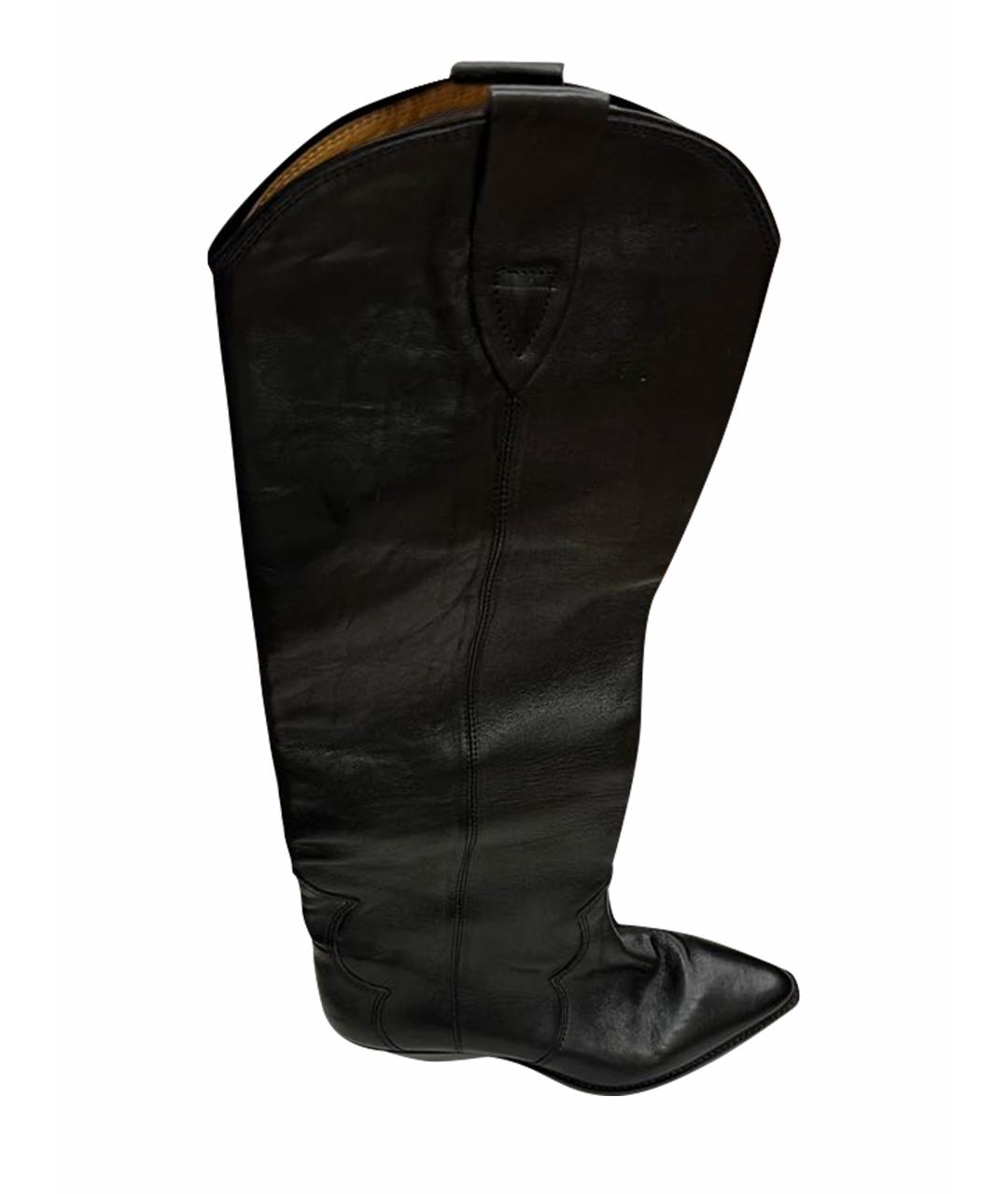 ISABEL MARANT Черные кожаные сапоги, фото 1