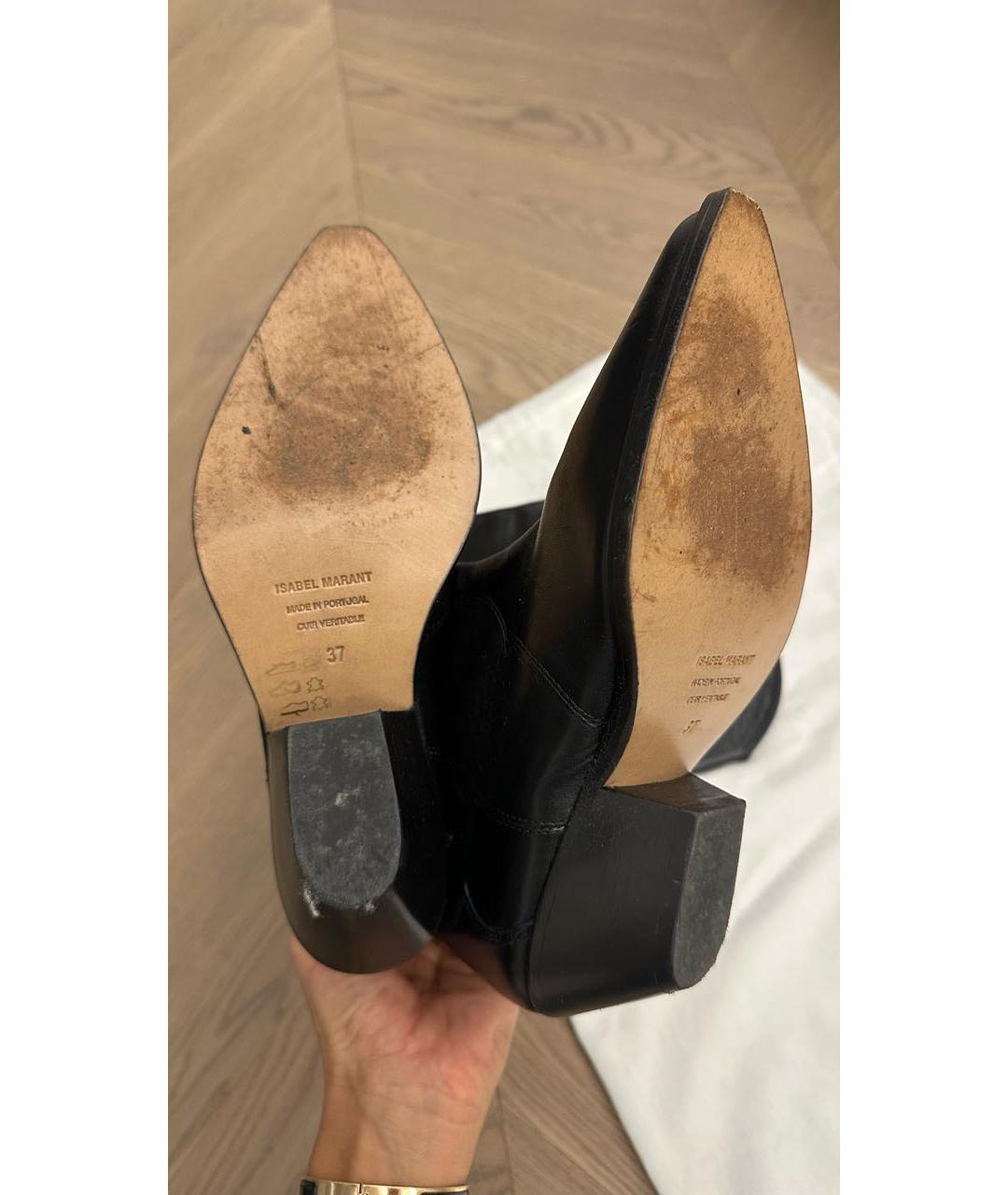 ISABEL MARANT Черные кожаные сапоги, фото 5