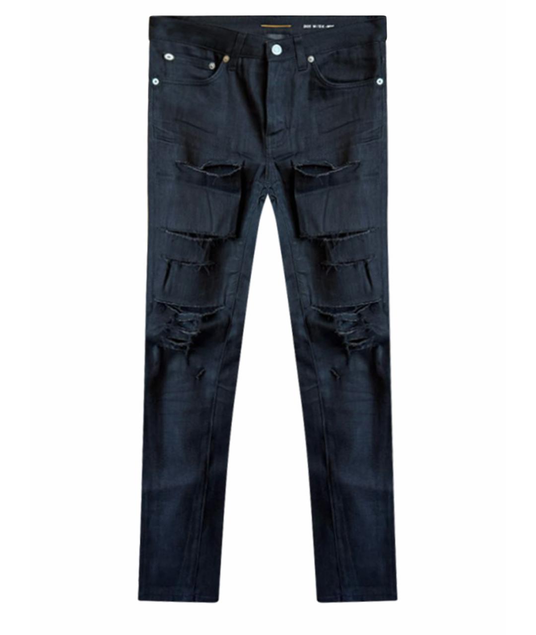 SAINT LAURENT Черные хлопковые прямые джинсы, фото 1