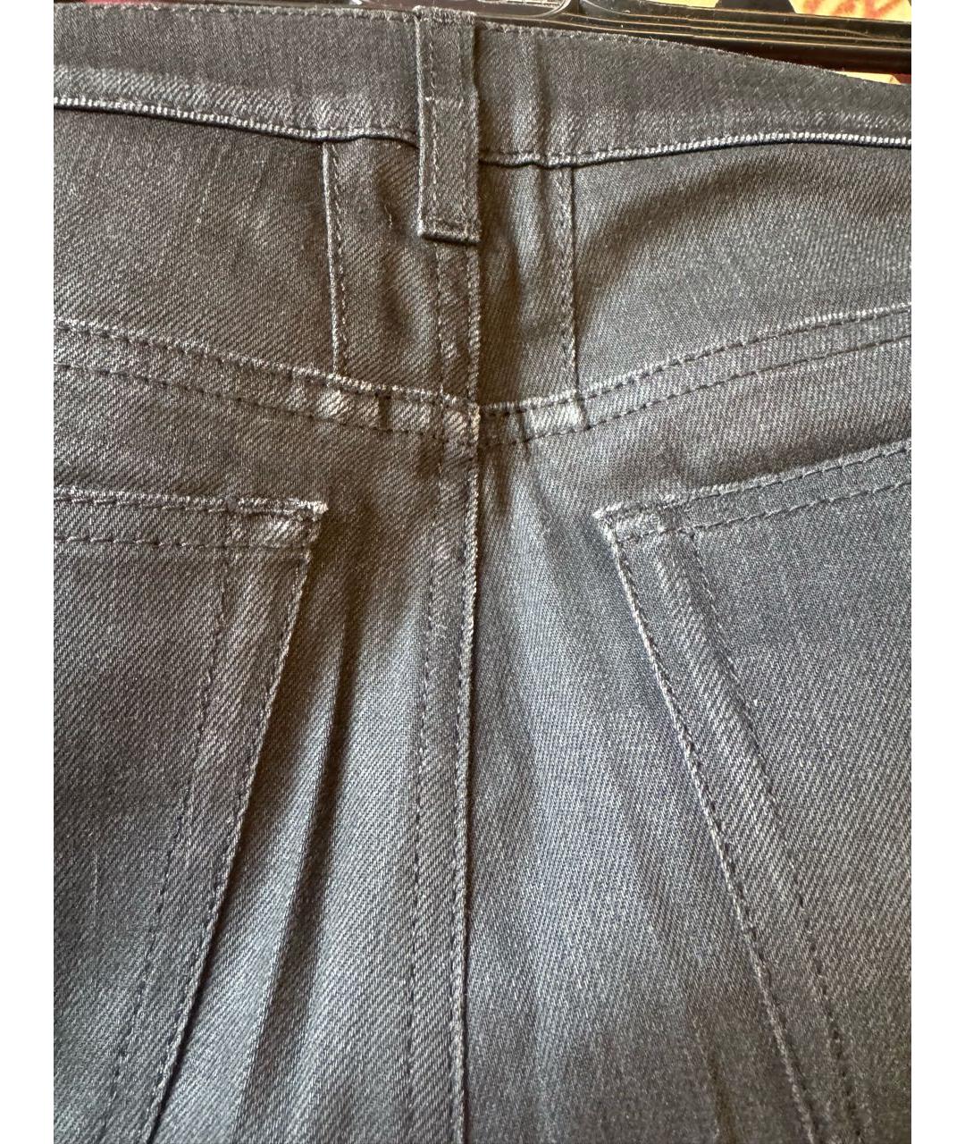 SAINT LAURENT Черные хлопковые прямые джинсы, фото 6