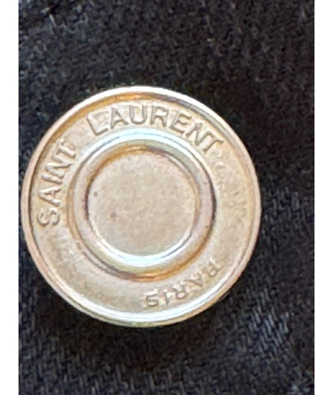 SAINT LAURENT Черные хлопковые прямые джинсы, фото 5