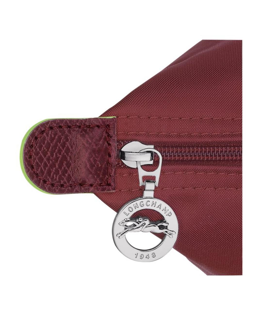 LONGCHAMP Бордовая кожаная сумка тоут, фото 2