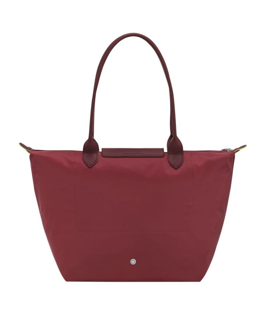 LONGCHAMP Бордовая кожаная сумка тоут, фото 4