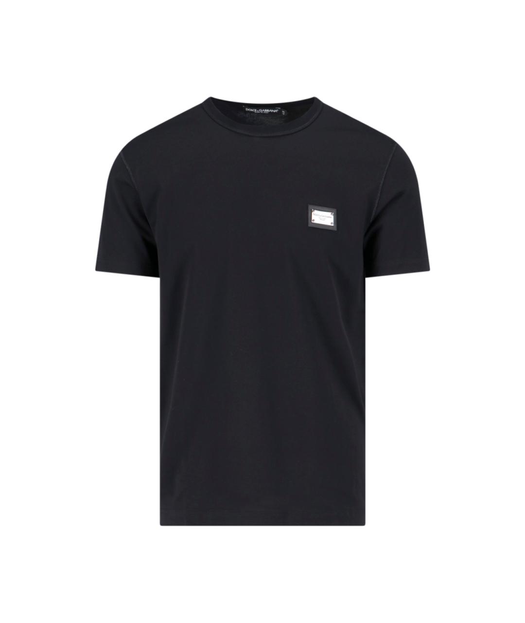 DOLCE&GABBANA Черная хлопковая футболка, фото 1