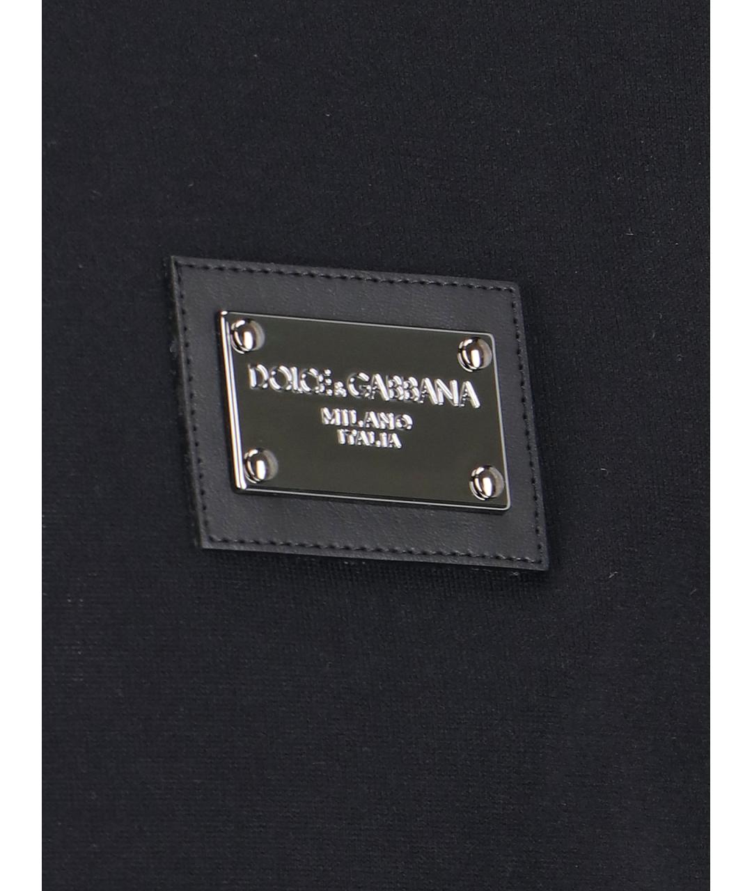 DOLCE&GABBANA Черная хлопковая футболка, фото 3