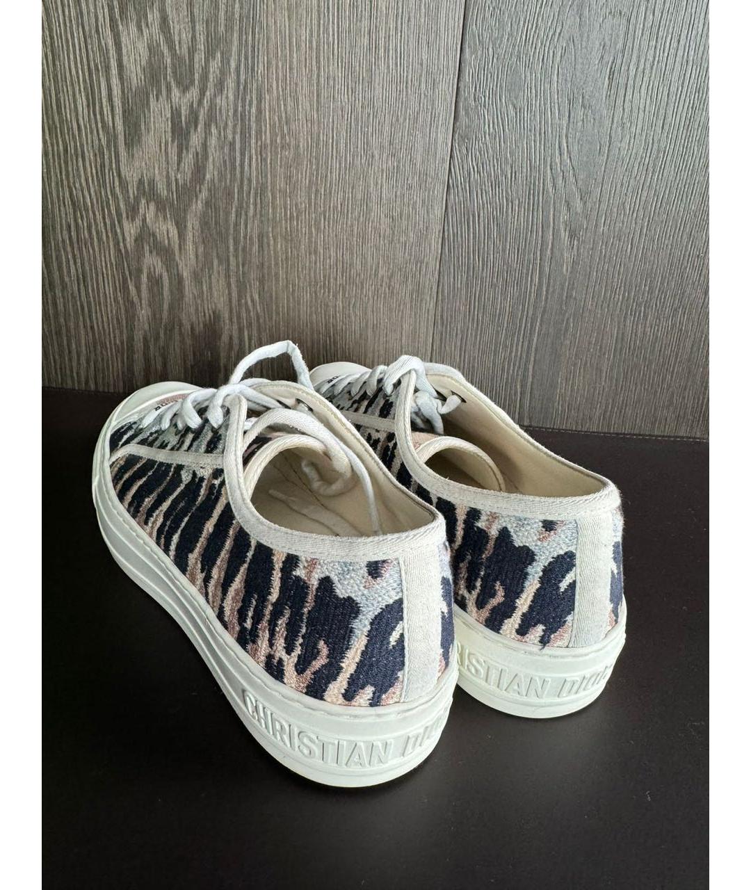 CHRISTIAN DIOR Белые текстильные кеды, фото 3
