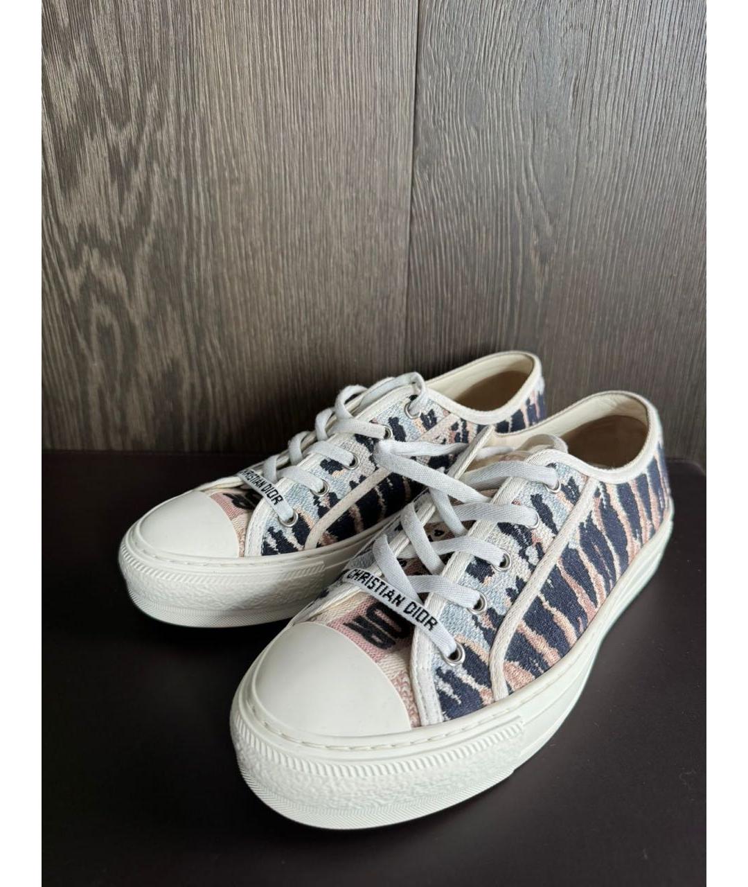 CHRISTIAN DIOR Белые текстильные кеды, фото 2