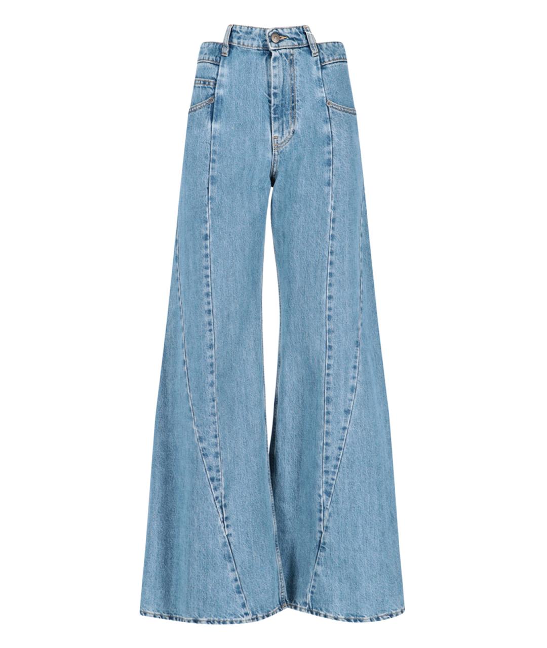 MAISON MARGIELA Синие хлопковые прямые джинсы, фото 1