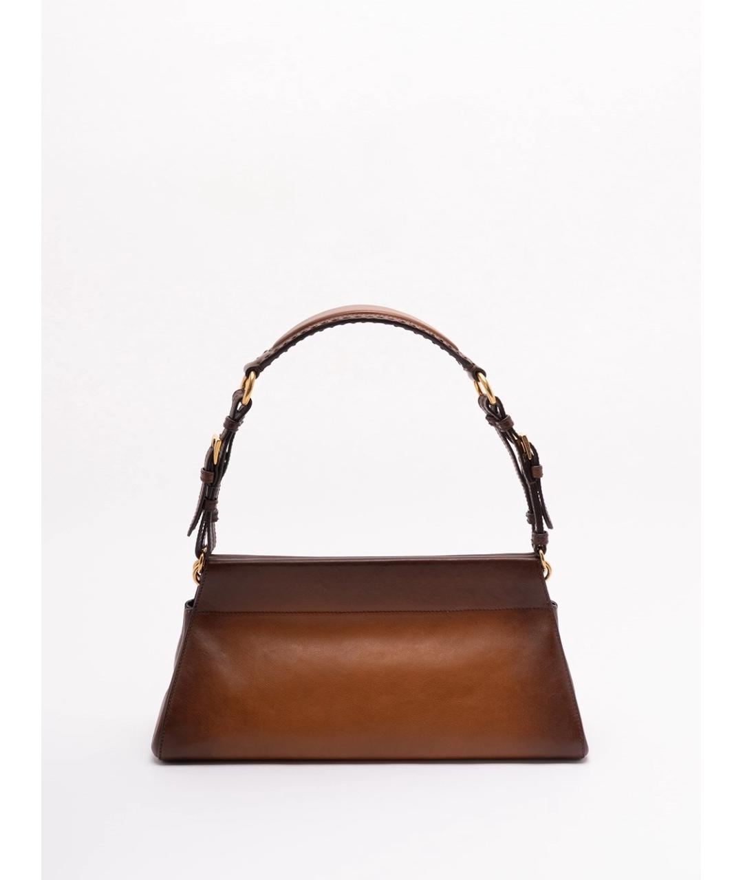 PRADA Коричневая кожаная сумка через плечо, фото 6