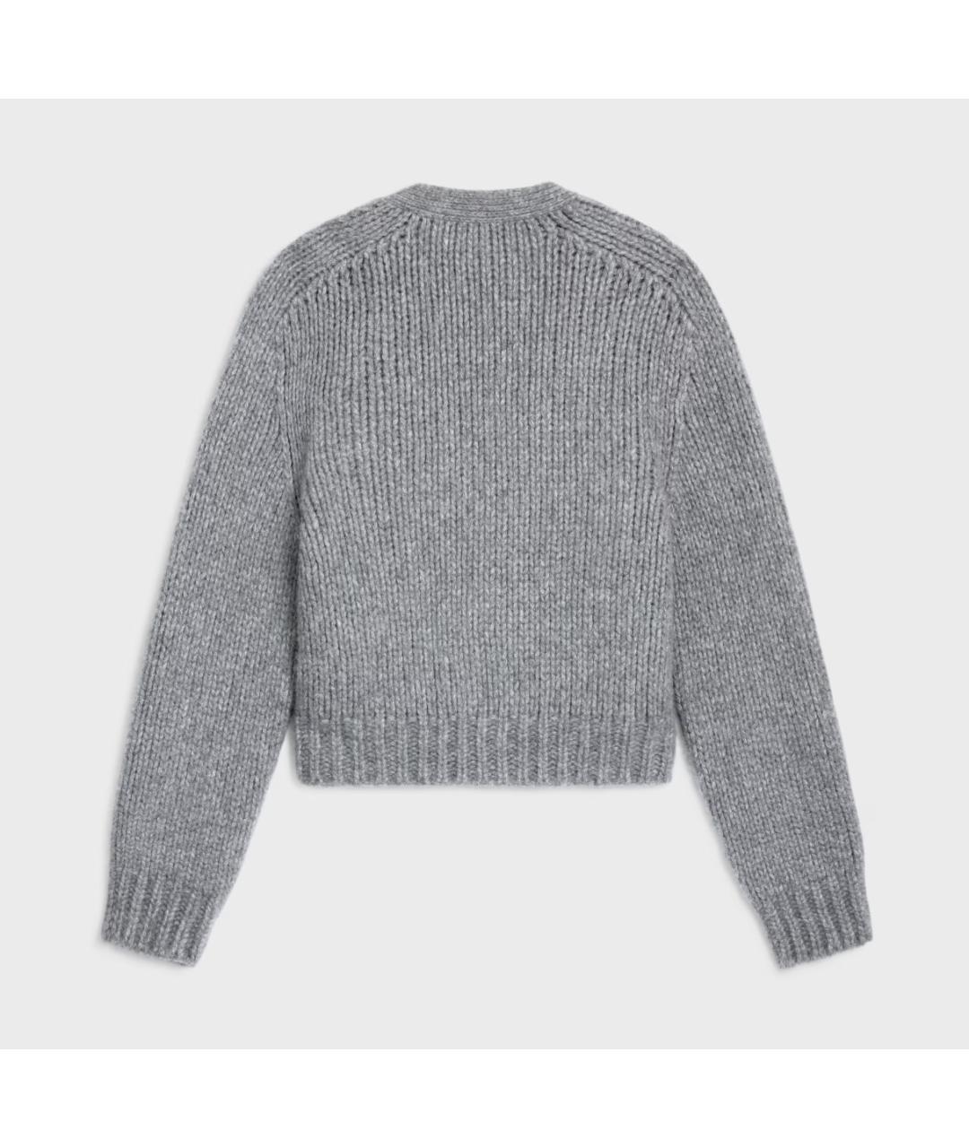 CELINE Серый кашемировый кардиган, фото 2