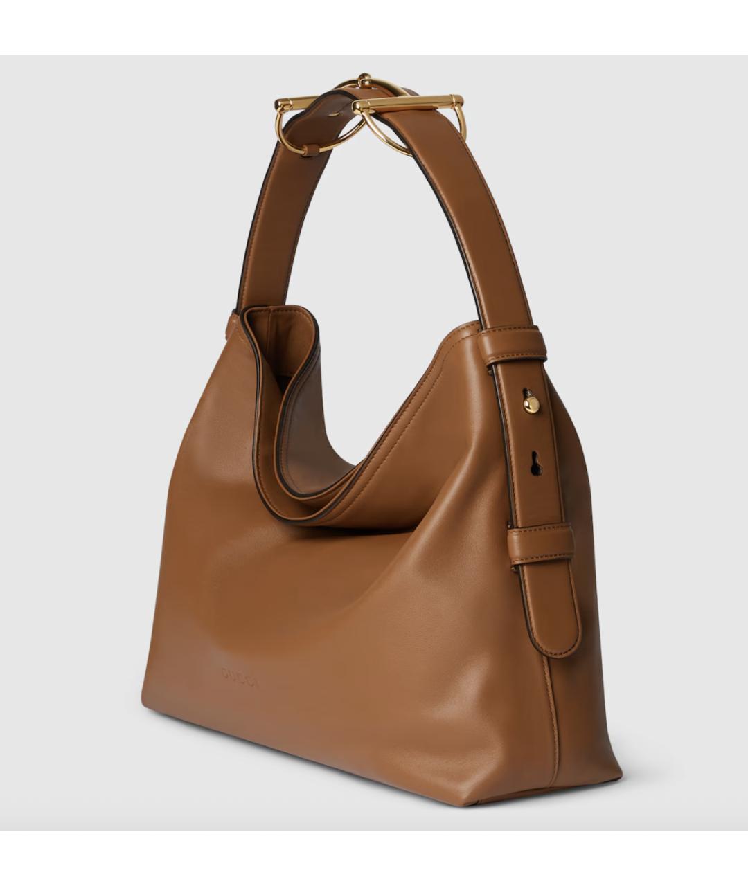 GUCCI Коричневая кожаная сумка через плечо, фото 2