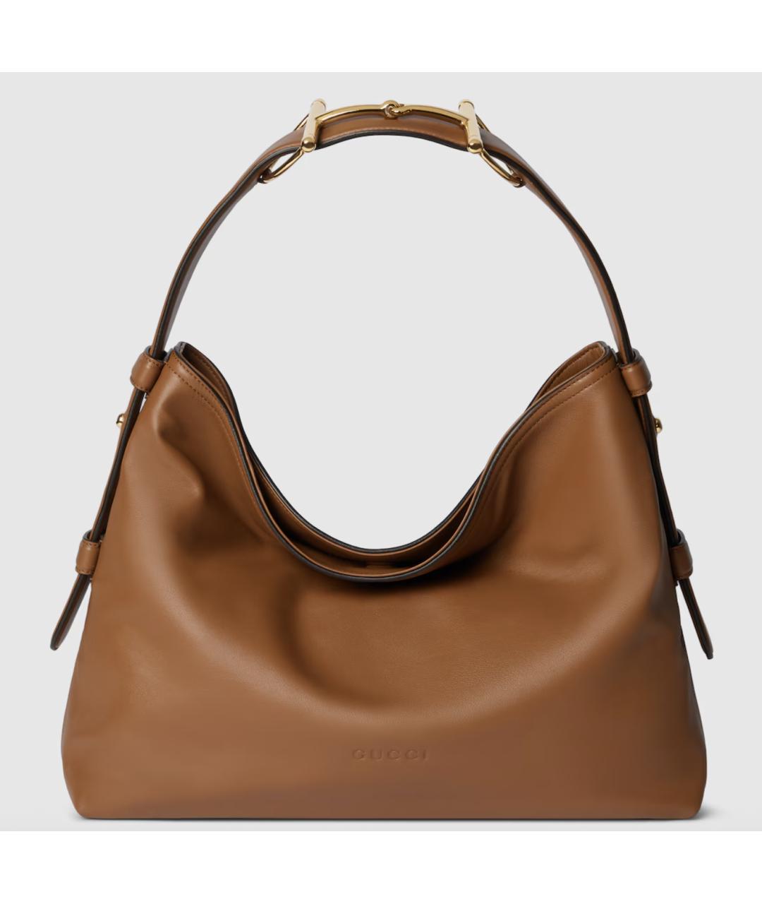 GUCCI Коричневая кожаная сумка через плечо, фото 7