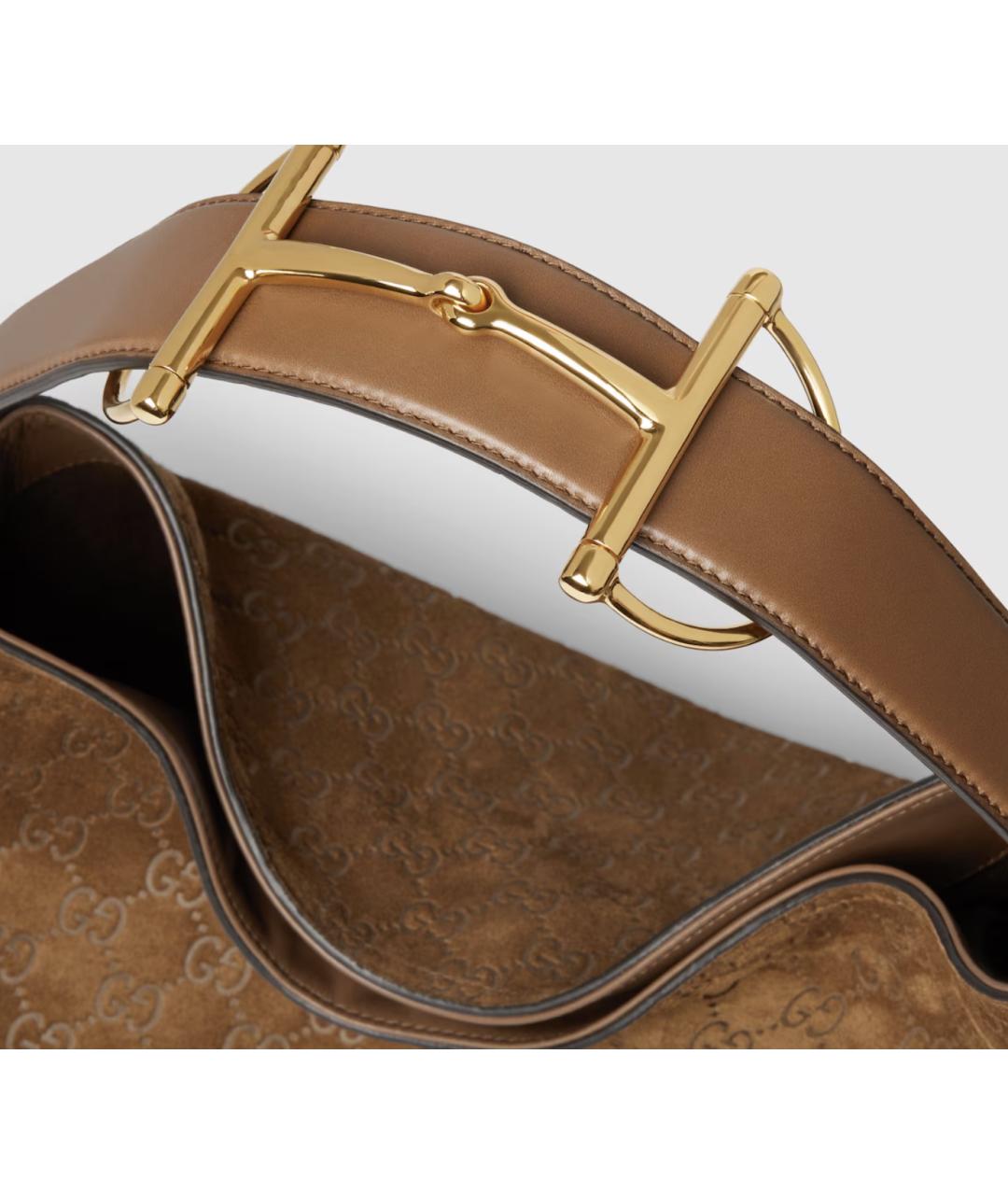 GUCCI Коричневая замшевая сумка через плечо, фото 4