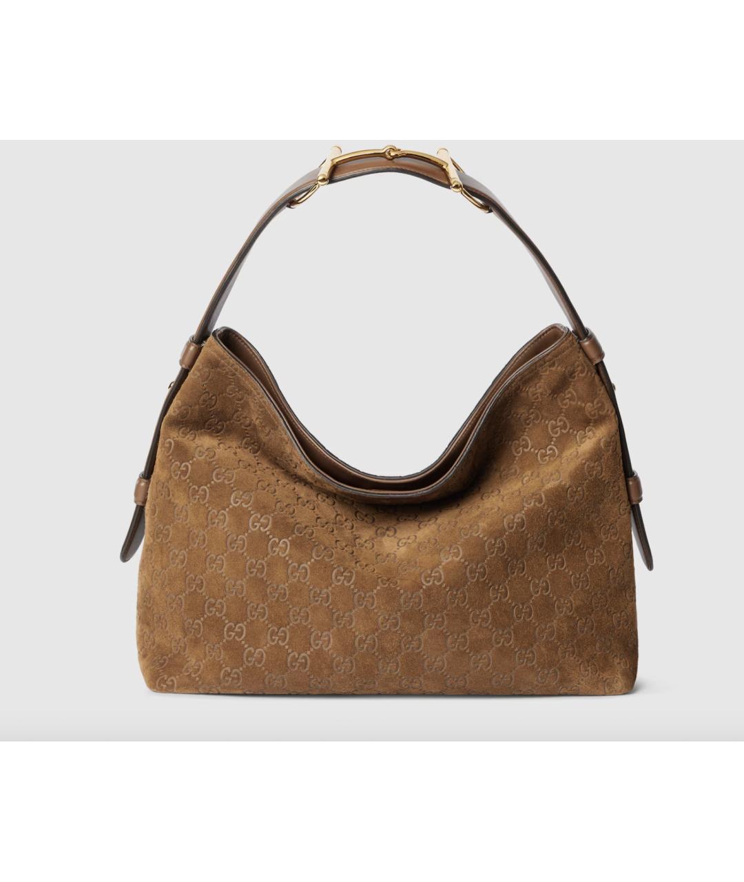 GUCCI Коричневая замшевая сумка через плечо, фото 7