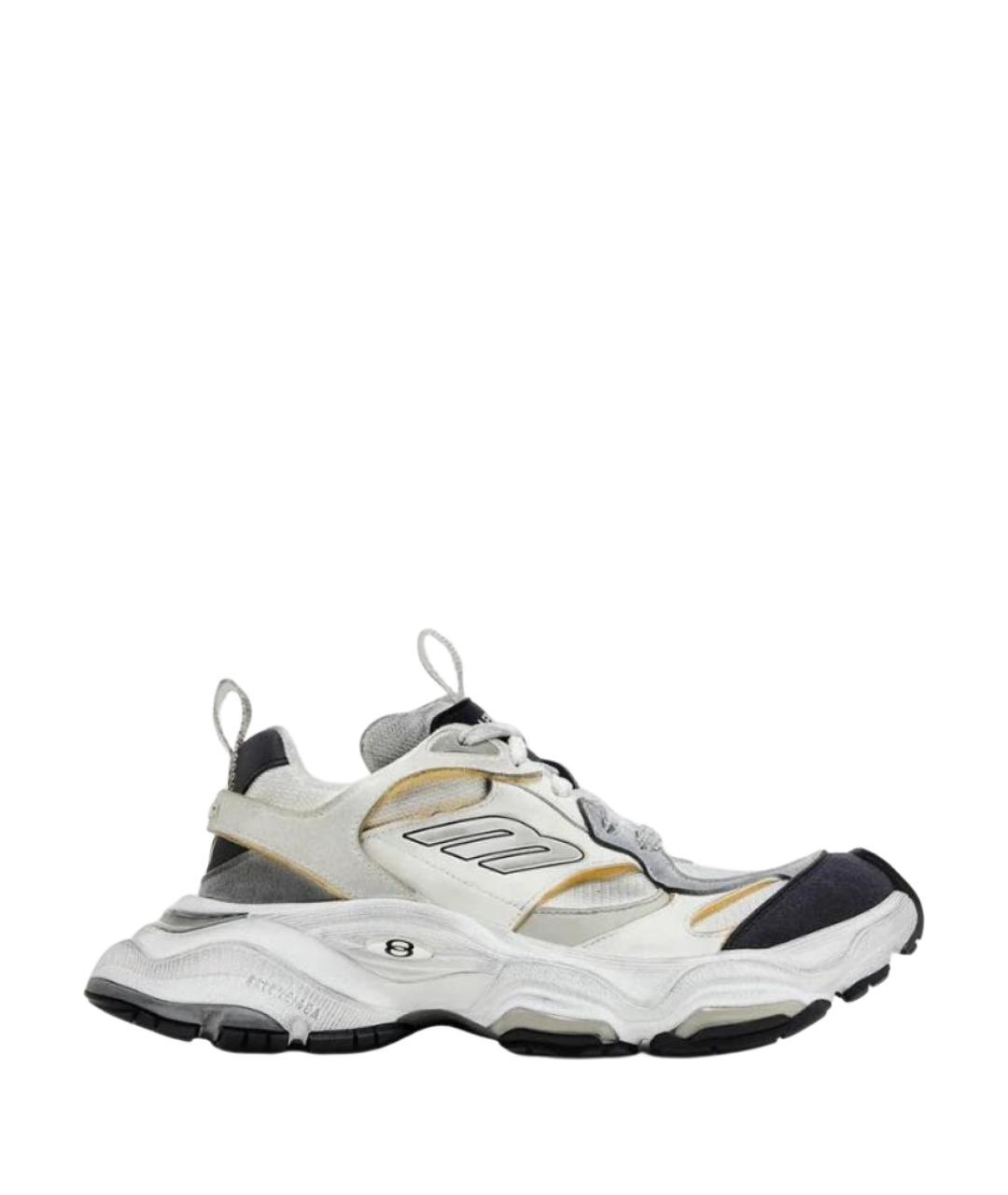 BALENCIAGA Белые текстильные низкие кроссовки / кеды, фото 1