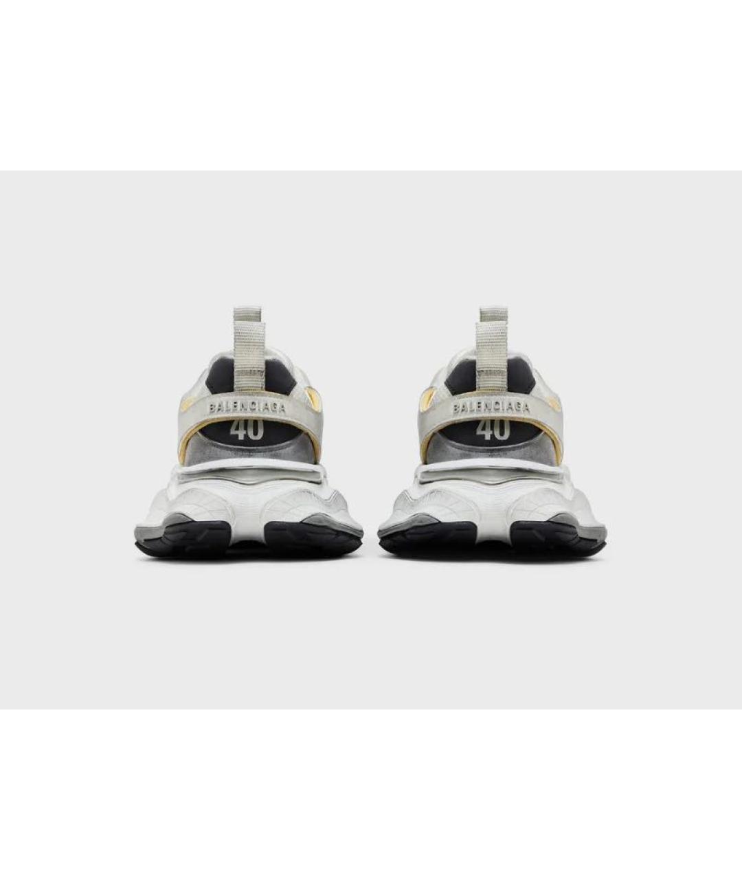 BALENCIAGA Белые текстильные низкие кроссовки / кеды, фото 3