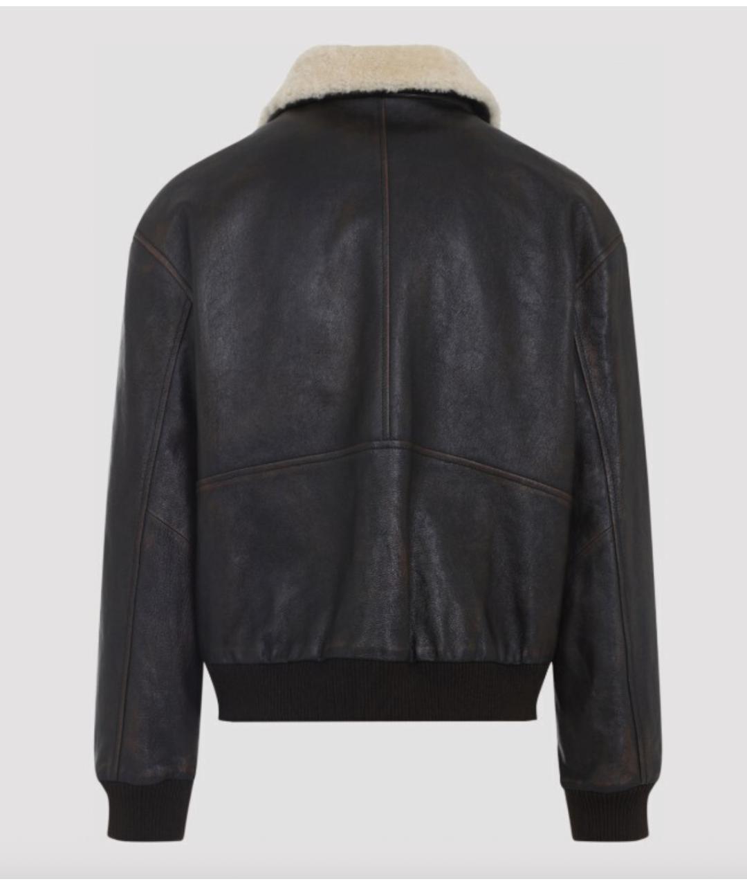 CELINE Коричневая кожаная куртка, фото 5