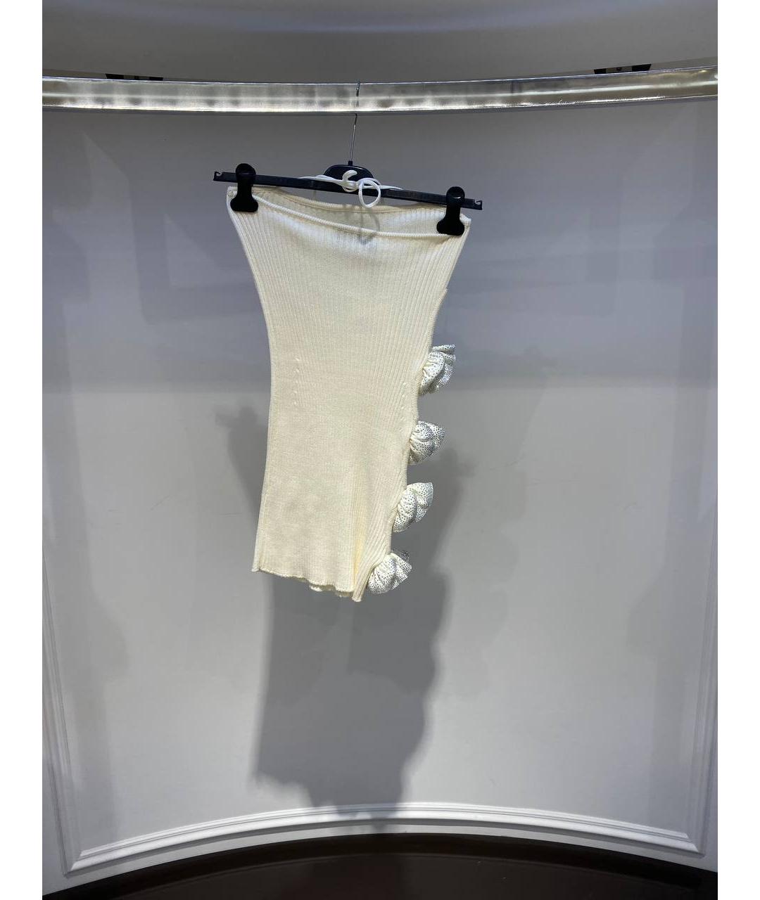 GIUSEPPE DI MORABITO Белое хлопковое повседневное платье, фото 2