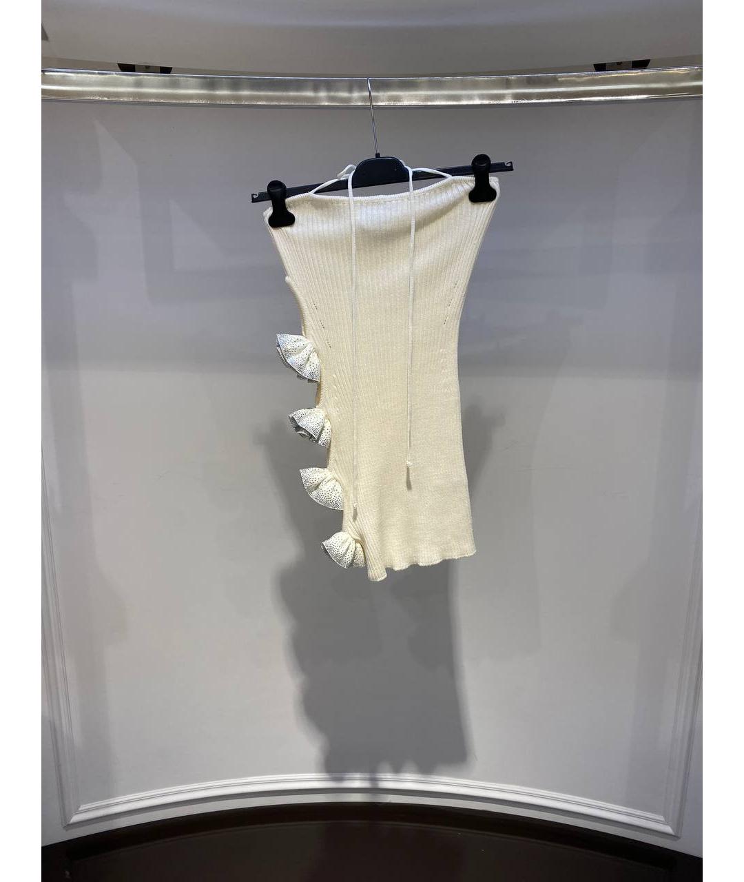 GIUSEPPE DI MORABITO Белое хлопковое повседневное платье, фото 3