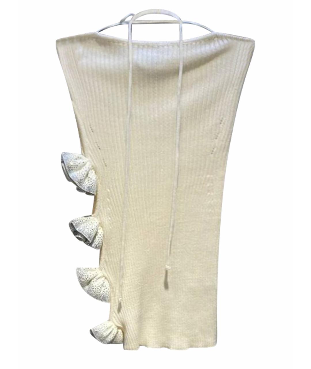 GIUSEPPE DI MORABITO Белое хлопковое повседневное платье, фото 1