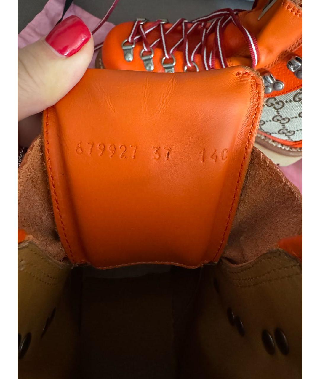 GUCCI Оранжевое ботинки, фото 8