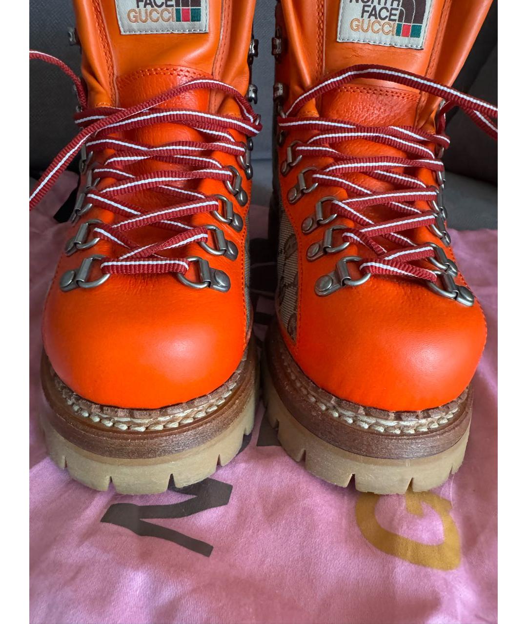 GUCCI Оранжевое ботинки, фото 4